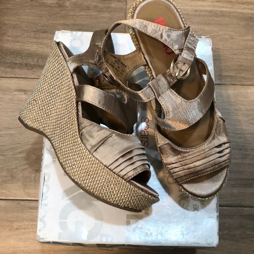 Bongo satin wedges